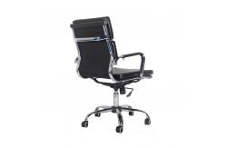 China Middle Back Modern Manager Office Chairs Black Coating Sled Frame supplier