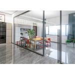 Office Partition Walls Convenient Sliding Door Glass With Track Lock Hardware Long Handle Save Space for sale