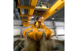 China 16T Schneider Grab Double Girder Overhead Crane For Steel Factory supplier