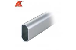 China T8 Matt Silver Hanging Aluminum Closet Rod Anodized For Storage Clothes supplier