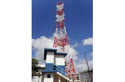 China Transmission Lattice RRU 4 Legged Tower 15m Height supplier
