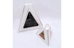 China Macaron Box Packaging Triangle Pyramid Shape Small Cake Packaging Box supplier