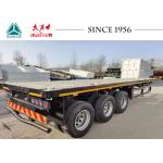 China 3 Axle Aluminum Flatbed Semi Truck Trailer 40ft for sale