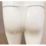 Green/Pink Thread Sewing Disposble Female T-Shape Nonwoven Underwear With Elastic