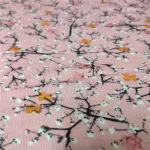 100% Rayon Printed Stretch Jersey Fabric 170gsm With Plum Blossom Pattern