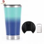 16oz Stainless Steel Stacking Cups Beer Tumbler With Bottle Opener for sale