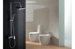 China Handheld Head Adjustable LED Shower Set Brushed Surface ROVATE With Slid Bar supplier