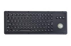 China IP65 85 keys explosion proof black industrial keyboard with backlit trackball supplier