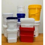 Smooth Surface 1.5mm Plastic Bucket with Seal Lid and Metal Handle for Water Paint Food Chemical Coating for sale