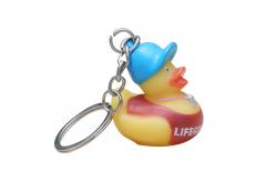 China Funny Mini Rubber Ducks Shaped Toy Soft PVC Rubber Duck Keychain 5 Inch supplier