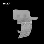 WGO Transparent Bathroom Wall Mounted  Toilet Paper Holder Tissue Roll Dispenser with Phone Storage Shelf for sale