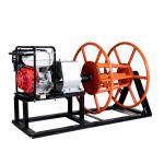 3T 5T 8T Petrol Cable Pulling Winch Faster Speed Cable Reel Winder for sale