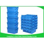 Packaging  Logistic Big Plastic Containers , Distribution Tote With Hinged Lid Rentable Moving for sale