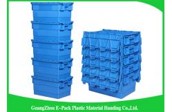 China Packaging  Logistic Big Plastic Containers , Distribution Tote With Hinged Lid Rentable Moving supplier