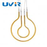 Gold Reflector Circular Infrared Lamps Quartz Tube Shortwave for sale
