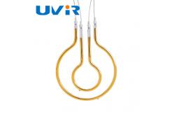 China Gold Reflector Circular Infrared Lamps Quartz Tube Shortwave supplier