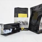 Spot UV Aluminum Foil Coffee Bean Packaging Pouches Flat Bottom With Valve for sale