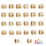 26Pcs Mirror Polished Hollow Uppercase Initials Alphabet Charms for sale