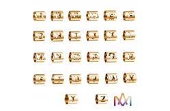China 26Pcs Mirror Polished Hollow Uppercase Initials Alphabet Charms supplier