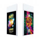 Hanging double sided lcd advertising screen with remote control software for sale