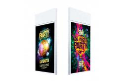 China Hanging double sided lcd advertising screen with remote control software supplier