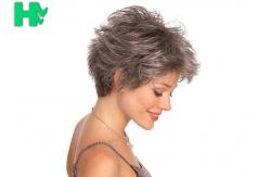 China Sheath Synthetic Tanny Short Hair Wig Adjustable Cap Size supplier