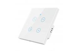 China 2.4GHz Touch Smart Light Switch CE 4 Gang Smart Switch 433MHz supplier