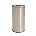 Spot Manufacturers Supply Stainless Steel Single Bucket Clamshell Type Large 30 Liters Hotel Lobby Available Garbage Can for sale
