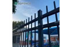 China 2m Rustic Tubular Steel Fence Weathered Finish supplier