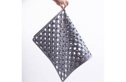 China Anti Bacterial Anti Slip Bath Mat With Suction Cups Drain Off Holes supplier