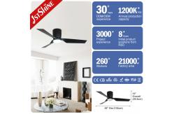 China DC Motor ABS Blade Black Modern Ceiling Fan Small And Low Profile supplier