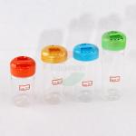 Panton Color 380ml Pepper Plastic Jar With Shaker Pressing Cap OEM ODM for sale
