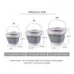 5L Space Saving Silicone Houseware Silicone Collapsible Bucket