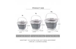 China 5L Space Saving Silicone Houseware Silicone Collapsible Bucket supplier