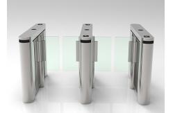 China 0.4 Second Pedestrian Security Turnstile DC Brushless Clear Acrylic Arm supplier