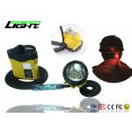 Super Bright Rechargeable Led Headlamp , IP68 Miners Cap Lamp With Cable Light