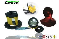 China Super Bright Rechargeable Led Headlamp , IP68 Miners Cap Lamp With Cable Light supplier