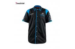 China Wicking Breathable Embroidery Artwork Polyester Elastane Shirts for Active Lifestyles supplier