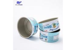 China D65X34mm Beef Can 50 Gram Round Tin Packaging With Antique Printing supplier