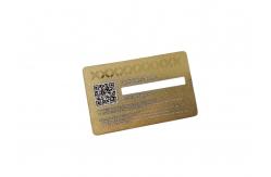 China 0.8mm Membership VIP Card QR Code Signature Panel Metal Gold Frosted supplier