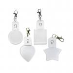 Custom Acrylic LED Light Up Keyring Blanks Sublimation Light Keychains for sale