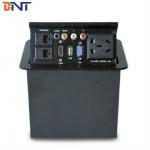Pop Up Flush Mounted Table Standard Power Socket Conference With RCA / VGA / HDMI