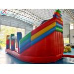 Customized LEGO Block Splicing Inflatable Bouncy House With Slide Combo For Kids