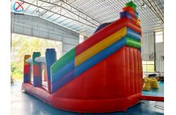 China Customized LEGO Block Splicing Inflatable Bouncy House With Slide Combo For Kids supplier
