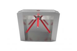 China Light Indicator IP45 SS304 Tripod Turnstile Gate 510mm Arm supplier