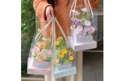 China Valentine's Day hand-held flower box, transparent pvc folding diy bouquet supplier