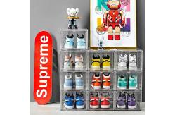 China Clear Transparent Stackable Shoe Box With Custom Logo supplier