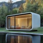Apple Cabin House For Your Needs Galvanized Steel Frame And Metal Carved Panel for sale