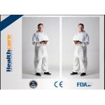 Microporous Disposable Protective Coveralls / Disposable All In One Suits OEM for sale