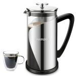 Stainless Steel Insulated Large French Press Coffee Maker Travel Camping Classic Glass Tea for sale